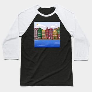 Amsterdam Dutch Houses Baseball T-Shirt